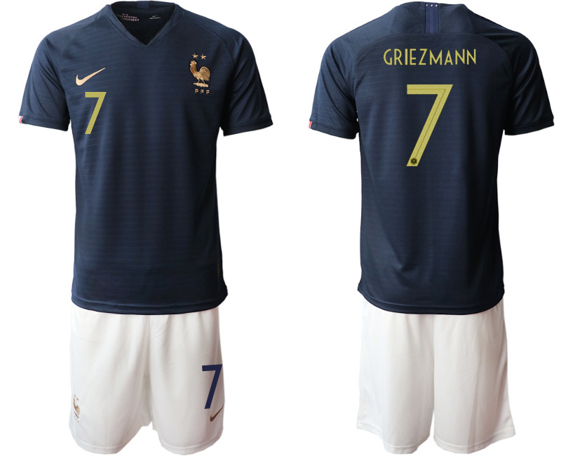 2019 20 France 7 GRIEZMANN Home Soccer Jersey