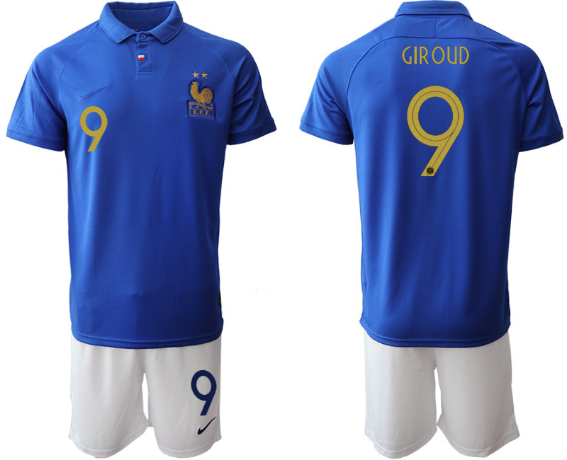 2019 20 France 9 GIROUD 100th Commemorative Edition Soccer Jersey