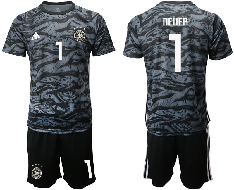 2019 20 Germany 1 NEUER Black Goalkeeper Soccer Jersey
