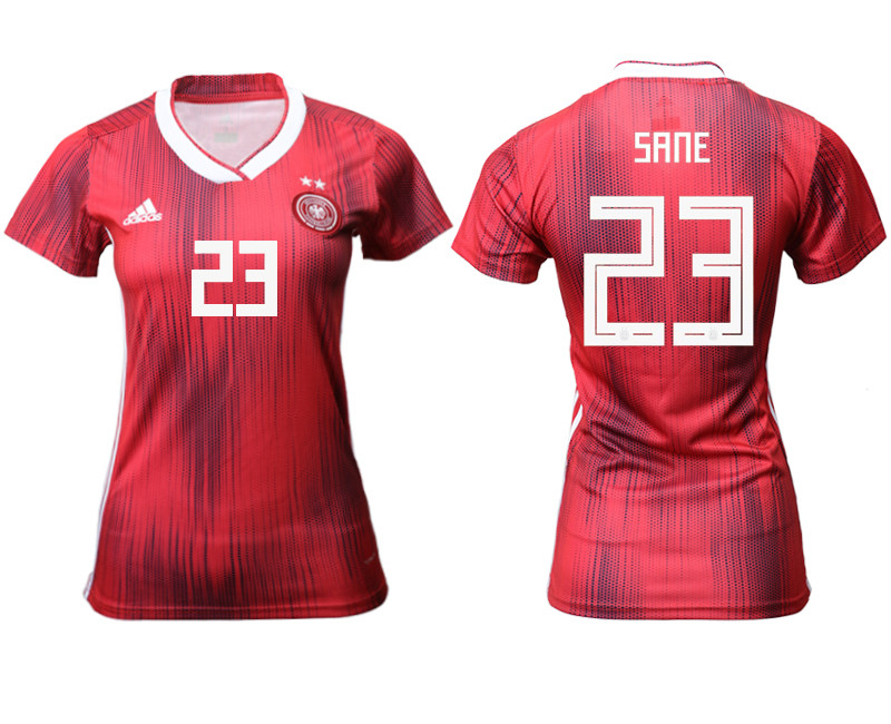 2019 20 Germany 23 SANE Away Women Soccer Jersey