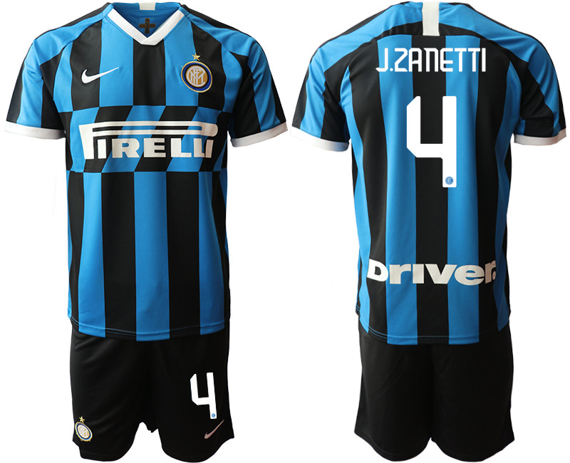 2019 20 Inter Milan 4 J.ZANETTI Home Soccer Jersey