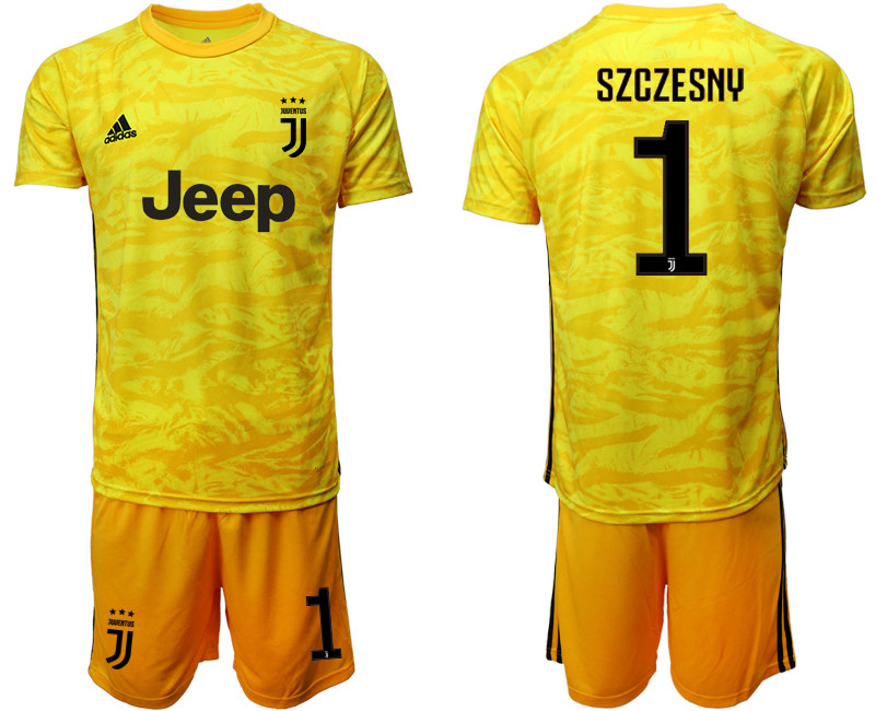 2019 20 Juventus 1 SZCZESNY Yellow Goalkeeper Soccer Jersey