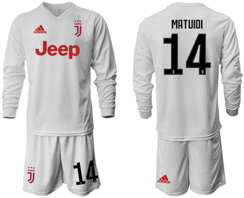 2019 20 Juventus 14 MATUIDI Long Sleeve Away Soccer Jersey