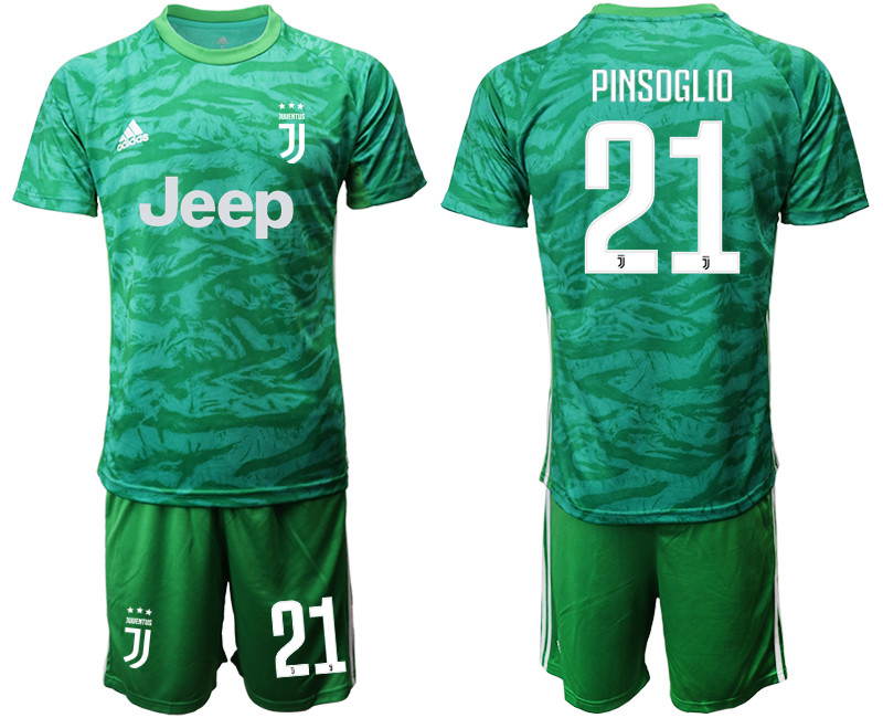2019 20 Juventus 21 PINSOGLIO Green Goalkeeper Soccer Jersey