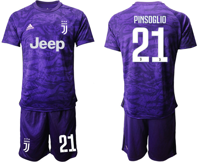 2019 20 Juventus 21 PINSOGLIO Purple Goalkeeper Soccer Jersey