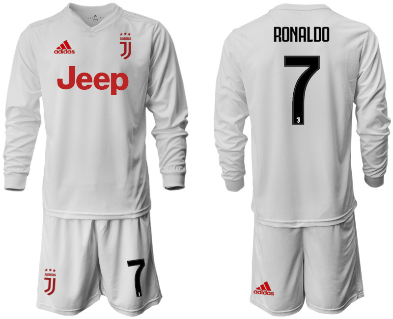 2019 20 Juventus 7 RONALDO Long Sleeve Away Soccer Jersey