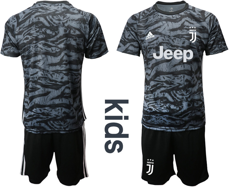 2019 20 Juventus Black Youth Goalkeeper Soccer Jersey