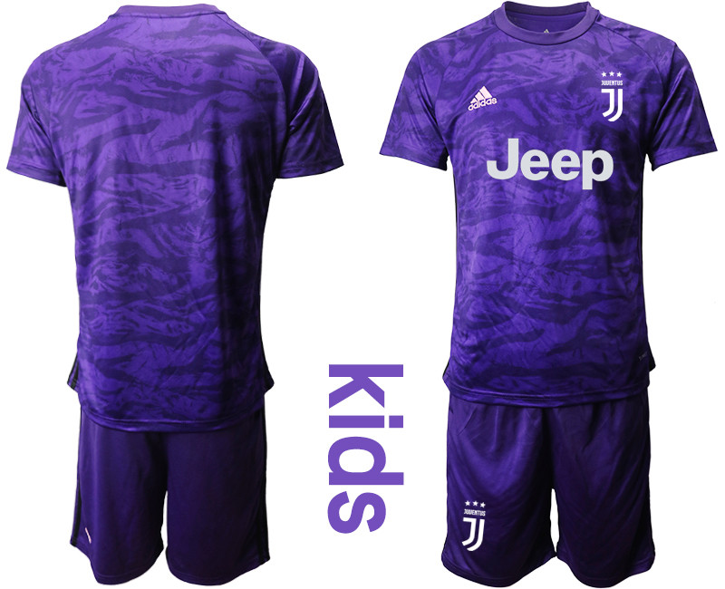 2019 20 Juventus Purple Youth Goalkeeper Soccer Jersey