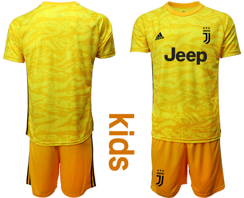 2019 20 Juventus Yellow Youth Goalkeeper Soccer Jersey
