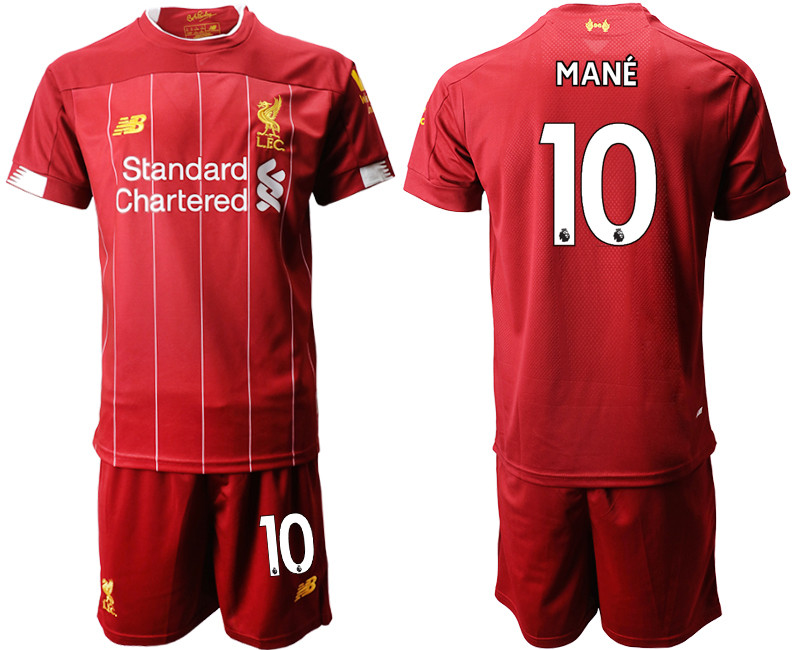 2019 20 Liverpool 10 MANE Home Soccer Jersey