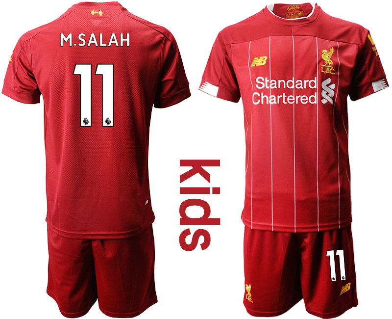 2019 20 Liverpool 11 M.SALAH Youth Home Soccer Jersey