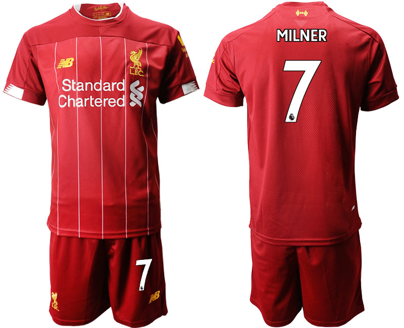 2019 20 Liverpool 7 MILNER Home Soccer Jersey