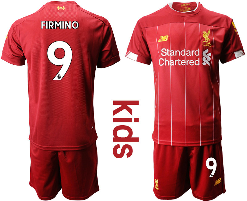 2019 20 Liverpool 9 FIRMINO Youth Home Soccer Jersey