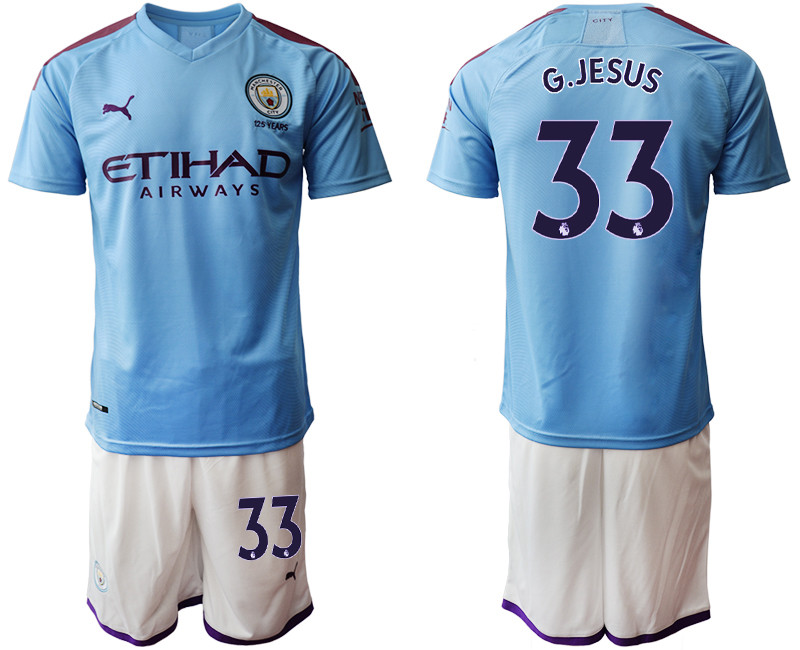 2019 20 Manchester City 33 G.JESUS Home Soccer Jersey
