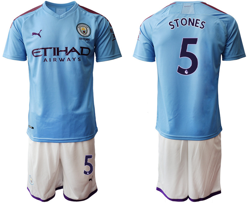 2019 20 Manchester City 5 STONES Home Soccer Jersey