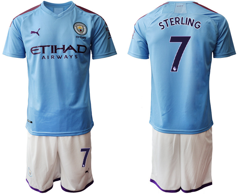2019 20 Manchester City 7 STERLING Home Soccer Jersey