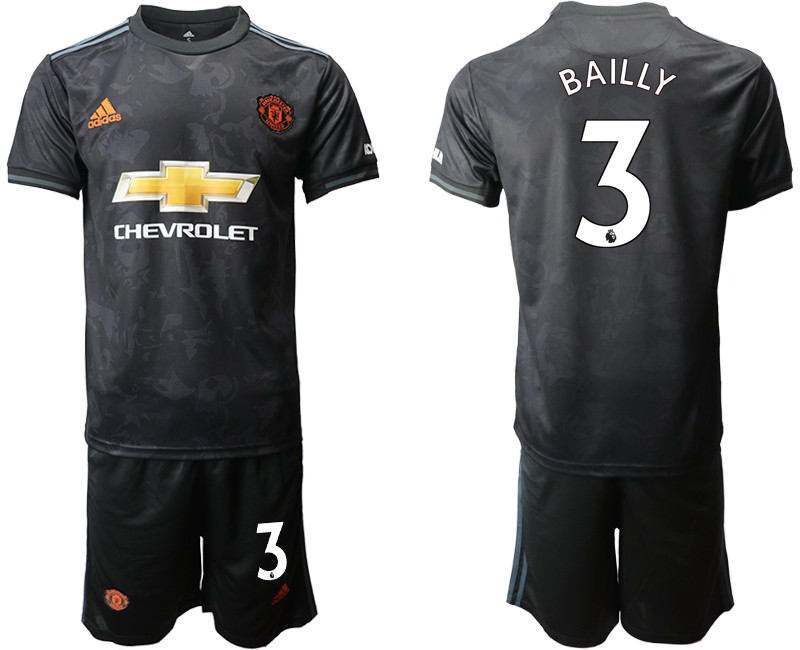 2019 20 Manchester United 3 BAILLY Third Away Soccer Jersey
