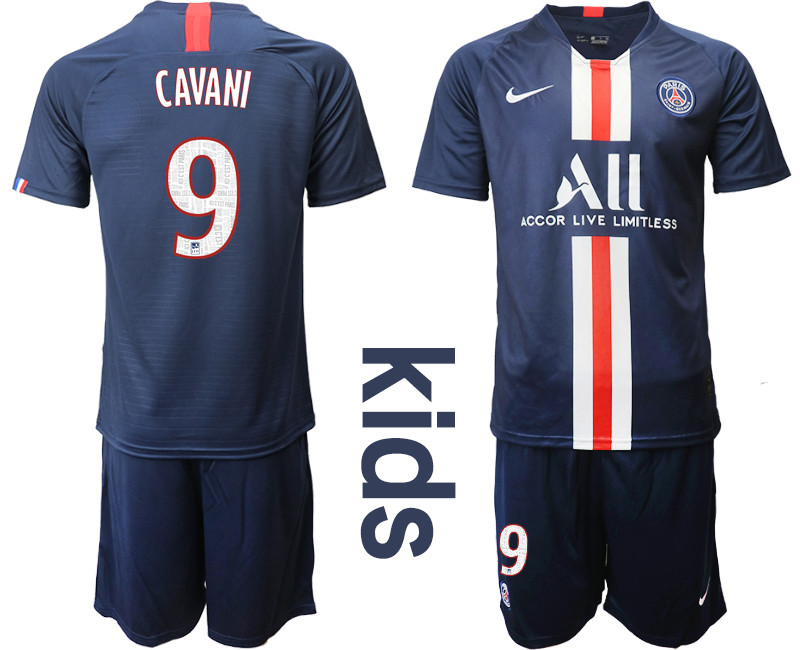 2019 20 Paris St Germain 9 CAVANI Home Youth Soccer Jersey
