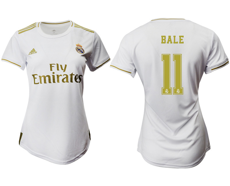 2019 20 Real Madrid 11 BALE Home Women Soccer Jersey