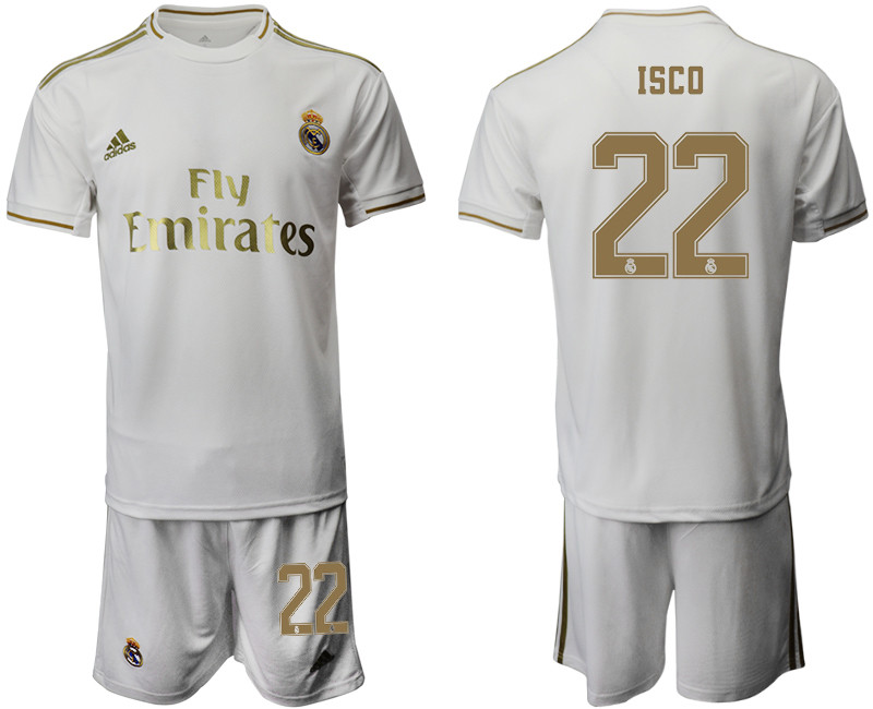 2019 20 Real Madrid 22 ISCO Home Soccer Jersey