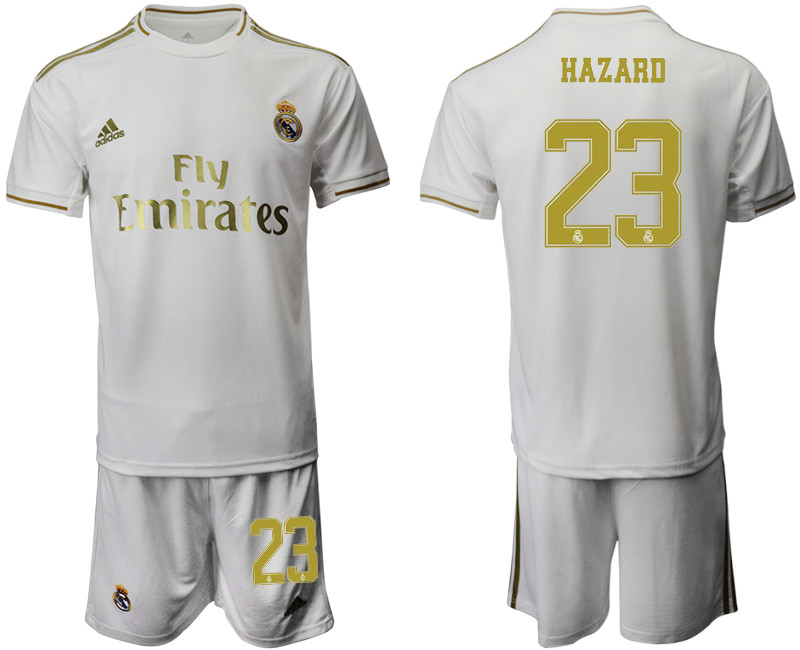 2019 20 Real Madrid 23 HAZARD Home Soccer Jersey