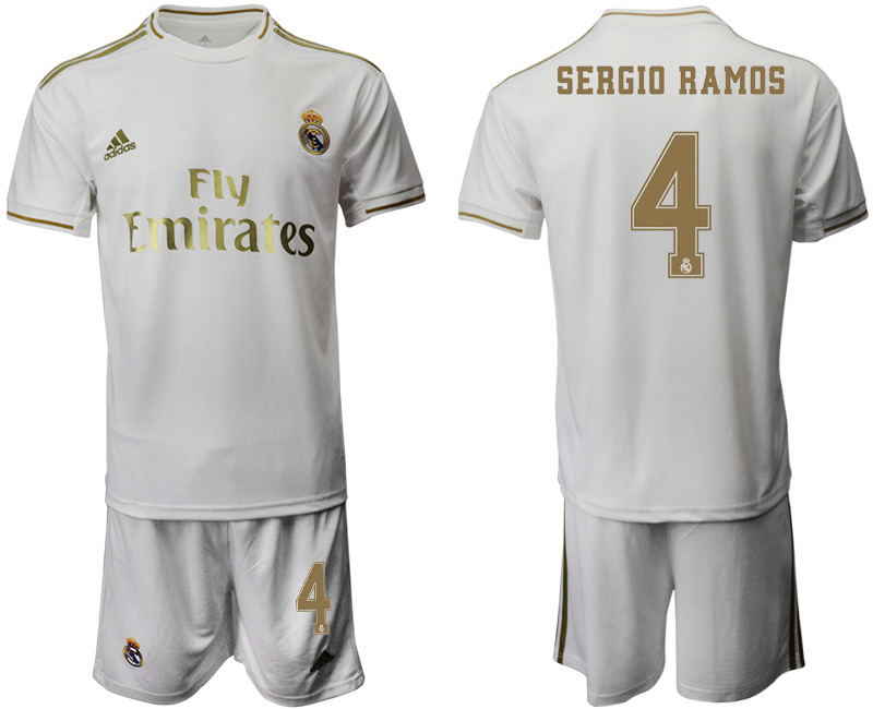 2019 20 Real Madrid 4 SERGIO RAMOS Home Soccer Jersey