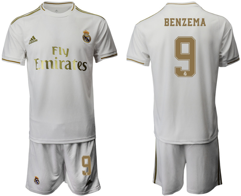 2019 20 Real Madrid 9 BENZEMA Home Soccer Jersey