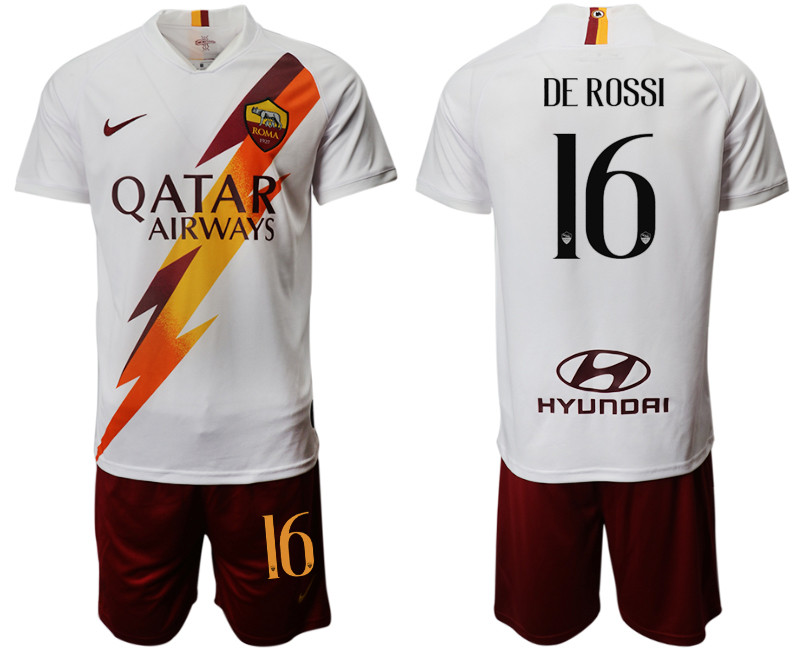 2019 20 Roma 16 DE ROSSI Away Soccer Jersey
