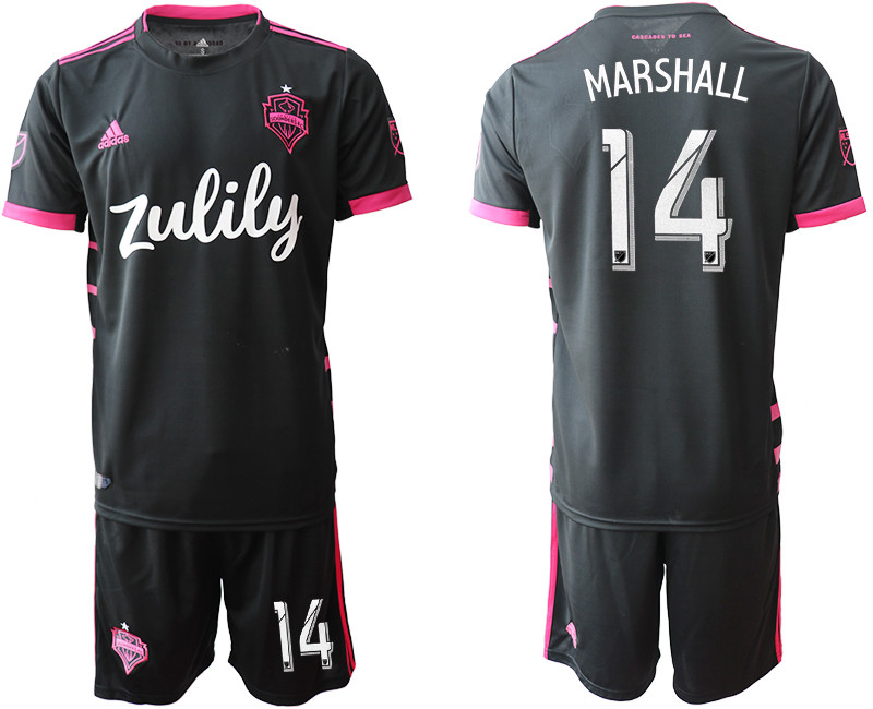 2019 20 Seattle Sounders 14 MARSHALL Away Soccer Jersey