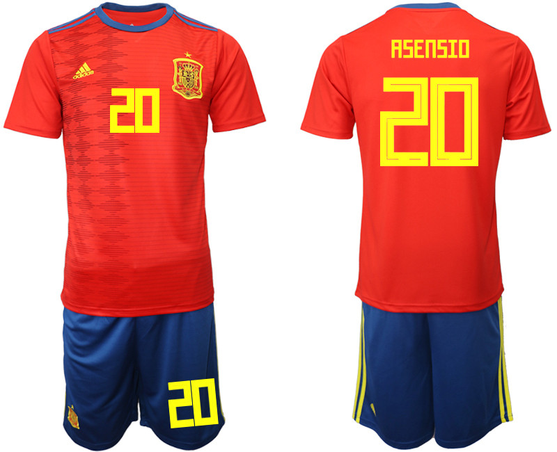 2019 20 Spain 20 ASENSIO Home Soccer Jersey