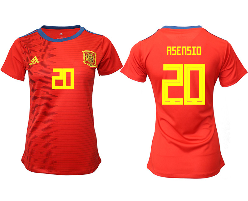 2019 20 Spain 20 ASENSIO Home Women Soccer Jersey