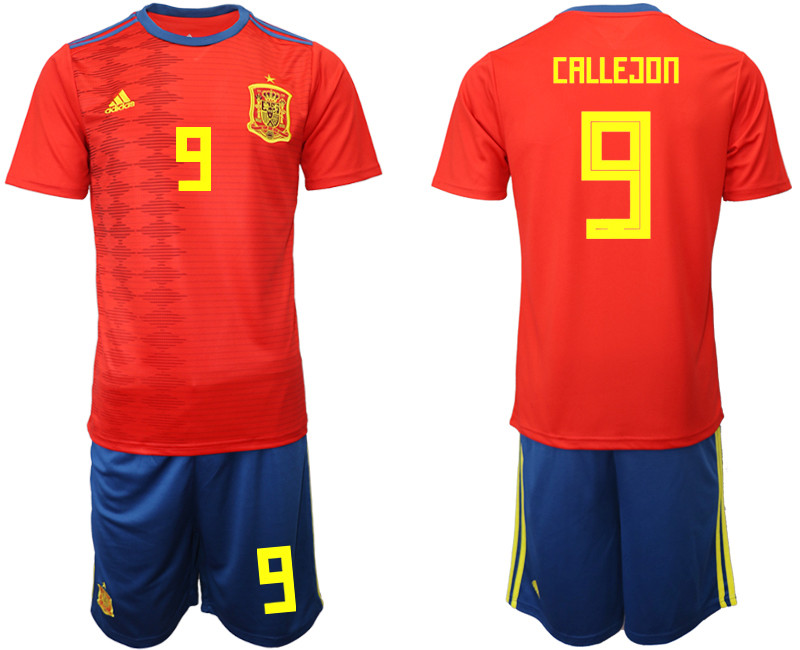 2019 20 Spain 9 CALLEGON Home Soccer Jersey