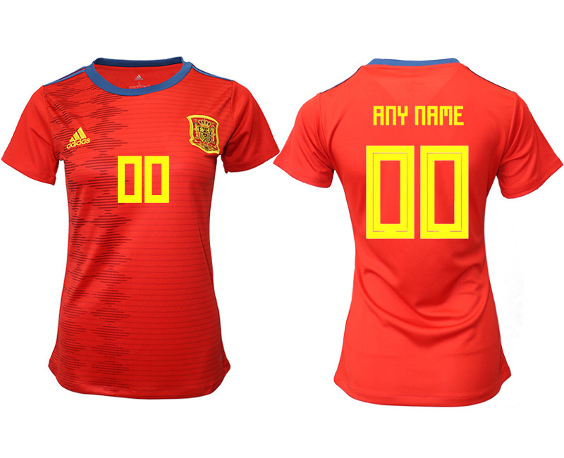2019 20 Spain Customized Home Women Soccer Jersey