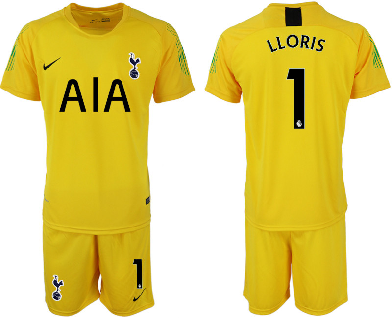 2019 20 Tottenham Hotspur 1 LLORIS Football Club Yellow Goalkeeper Soccer Jersey