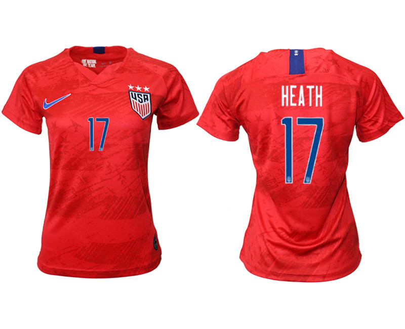 2019 20 USA 17 HEATH Away Women Soccer Jersey
