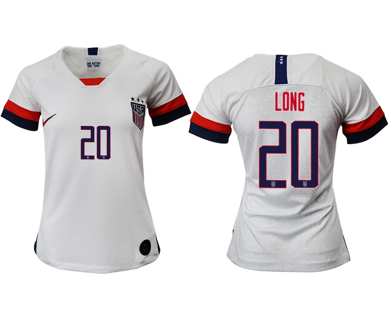 2019 20 USA 20 LONG Home Women Soccer Jersey