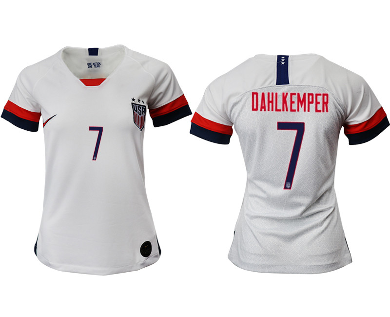 2019 20 USA 7 DAHLKEMPER Home Women Soccer Jersey