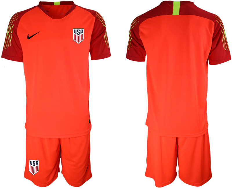 2019 20 USA Red Goalkeeper Soccer Jersey
