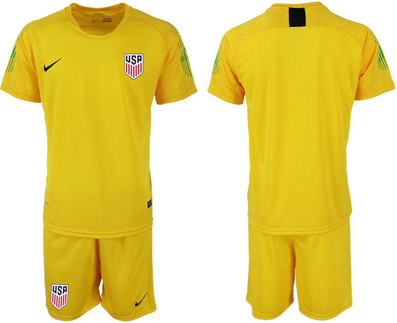 2019 20 USA Yellow Goalkeeper Soccer Jersey