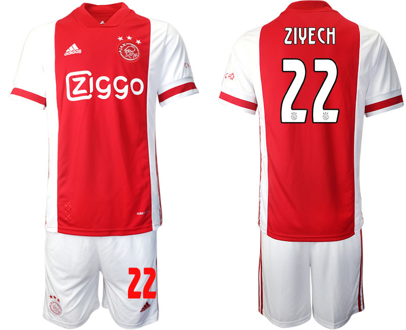 2020 21 AFC Ajax 22 ZIYECH Home Soccer Jersey