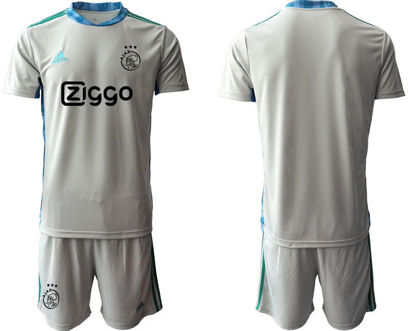 2020 21 AFC Ajax Gray Goalkeeper Soccer Jersey