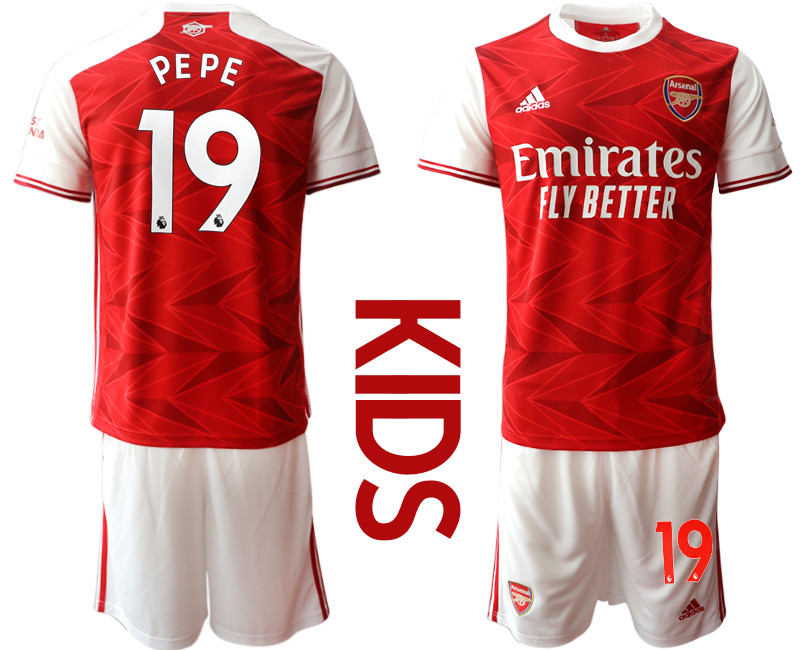 2020 21 Arsenal 19 PEPE Youth Home Soccer Jersey