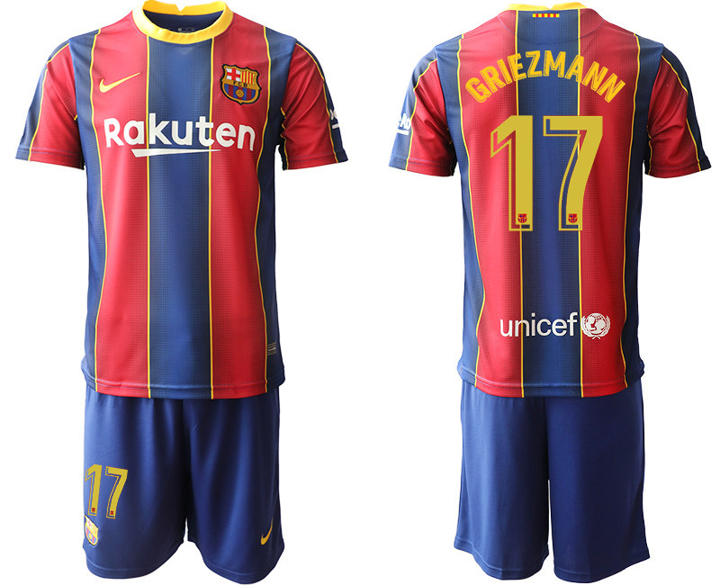 2020 21 Barcelona 17 GRIEZMANN Home Soccer Jersey