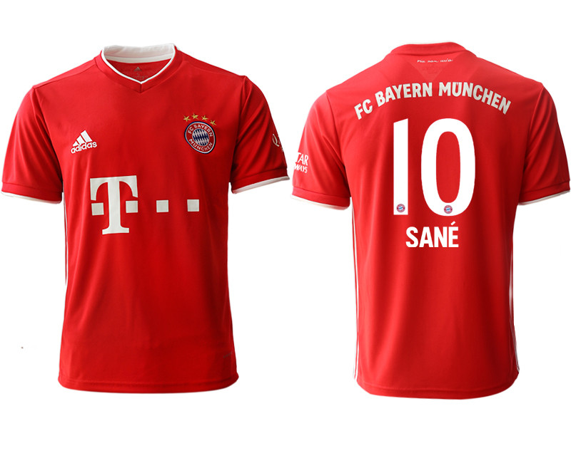 2020 21 Bayern Munich 10 SANE Home Thailand Soccer Jersey