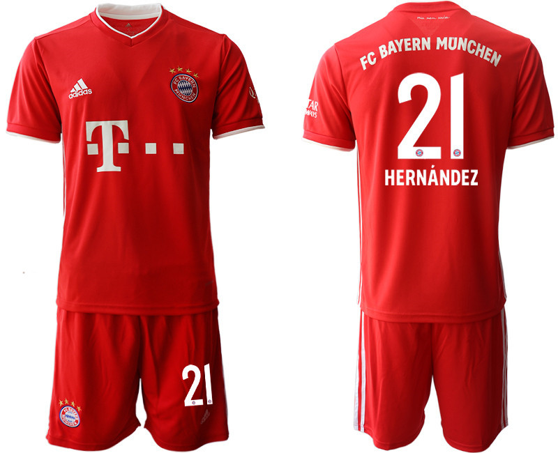 2020 21 Bayern Munich 21 HERNANDEZ Home Soccer Jersey