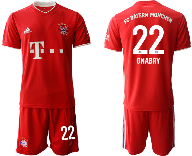 2020 21 Bayern Munich 22 GNABRY Home Soccer Jersey
