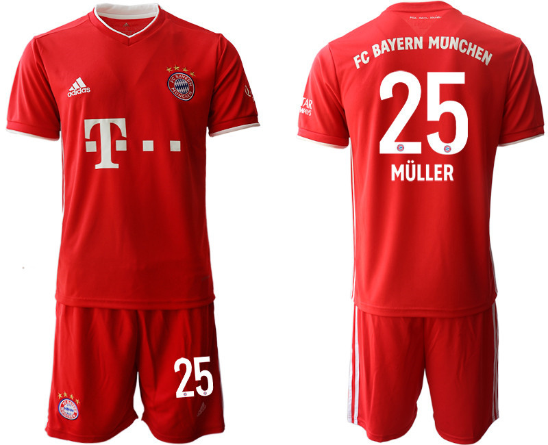 2020 21 Bayern Munich 25 MULLER Home Soccer Jersey
