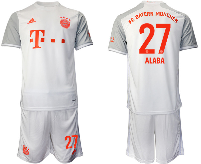 2020 21 Bayern Munich 27 ALABA Away Soccer Jersey