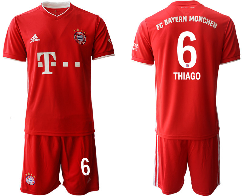 2020 21 Bayern Munich 6 THIAGO Home Soccer Jersey