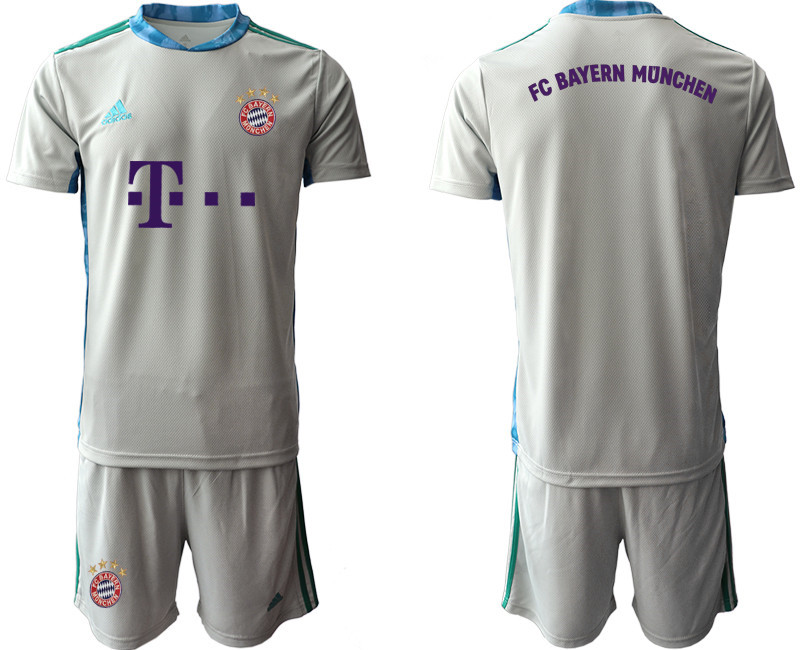 2020 21 Bayern Munich Gray Goalkeeper Soccer Jersey